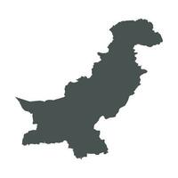 Pakistán vector mapa. negro icono en blanco antecedentes.