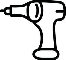 Electric Drill Icon Silhouette vector