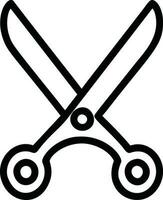 Minimalist Line Scissors Icon vector