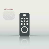 Tv remote icon in flat style. Television sign vector illustration on white isolated background. Broadcast business concept.