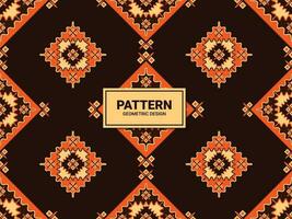 Seamless pattern with geometric design vector