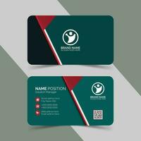 Modern creative simple and clean business card or Visiting card template design. with mockup vector