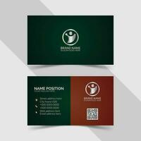Modern creative simple and clean business card or Visiting card template design. with mockup vector