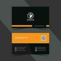 Modern business card template and mockup vector