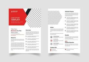 Creative case study template design vector