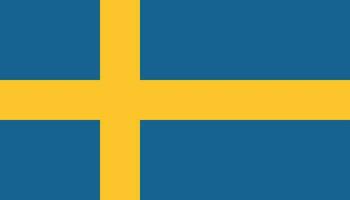 Suecia bandera icono en plano estilo. nacional firmar vector ilustración. diplomático negocio concepto.