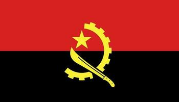Angola flag icon in flat style. National sign vector illustration. Politic business concept.