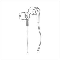 Ear phone, Technology device for listening music. Smart Headphones isolate high quality. vector