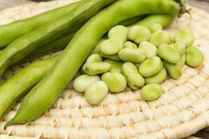 Fresh green beans photo
