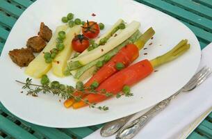 Vegetarian low-calorie lunch photo