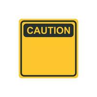 Warning, caution sign icon in flat style. Danger alarm vector illustration on white isolated background. Alert risk business concept.