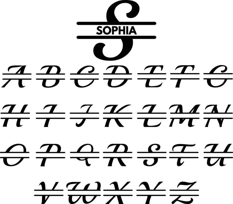 Split Monogram Vector Art, Icons, and Graphics for Free Download