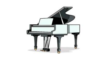 armonioso melodías explorador el encantador mundo de el piano bandera imagen vector