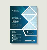 modern corporative flyer template vector