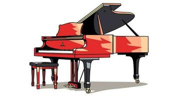 armonioso melodías explorador el encantador mundo de el piano bandera imagen vector