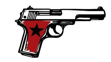 Powerful Statement Unveiling the Symbolism of the Gun Banner Image vector