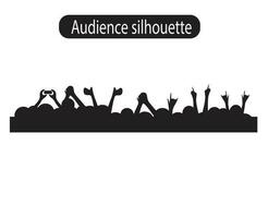 Music Show Audience Silhouette Vector Illustration