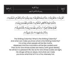 One of the Surah of Quran Majeed with English Translation vector