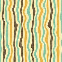 TEXTURED BEIGE YELLOW VECTOR SEAMLESS BACKGROUND WITH MULTICOLORED WAVY LINES