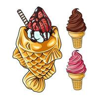 Delicious ice cream vector