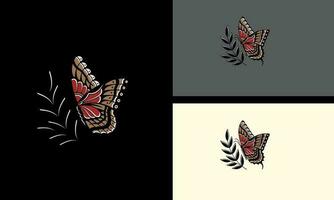 flying butterfly vector illustration flat design