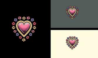 love pink vector illustration mascot design