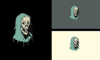 head zombie vector illustration mascot design