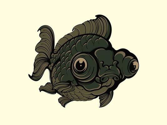 Cute baby goldfish