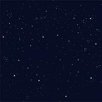 Night starry sky, dark blue space background with stars vector