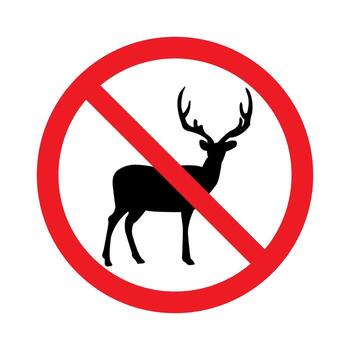Signs are prohibited from hunting. This vector explains the prohibition of hunting signs in a location