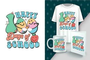 Happy 100 days of school t shirt vector