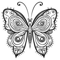 Butterfly Coloring Page vector