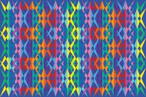 Ethnic zigzag pattern in retro colors, Aztec style seamless vector background