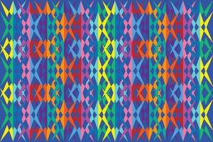 Ethnic zigzag pattern in retro colors, Aztec style seamless vector background