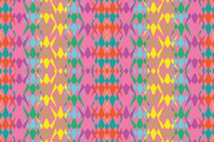 Ethnic zigzag pattern in retro colors, Aztec style seamless vector background