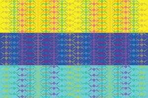 Ethnic zigzag pattern in retro colors, Aztec style seamless vector background