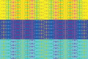 Ethnic zigzag pattern in retro colors, Aztec style seamless vector background