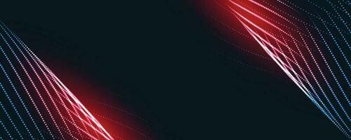 Abstract Waving Particle Technology Background Design. Abstract wave moving dots flow particles, hi-tech and big data background design for brochures, flyers, magazine, business card, banner. Vector