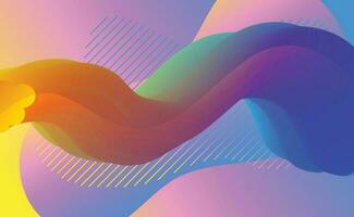 Fluid background. Liquid color. Abstract colorful gradient. Dynamic 3d flow wave. Fluid abstract design. vector