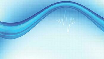 medical and healthcare with heart beat technology abstract technology background. vector