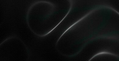 Abstract Waving Particle Technology Background Design. Abstract wave moving dots flow particles, hi-tech and big data background design for brochures, flyers, magazine, business card, banner. Vector