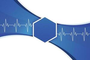 medical and healthcare with heart beat technology abstract technology background. vector