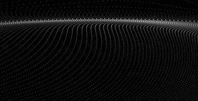 resumen ondulación partícula tecnología antecedentes diseño. resumen ola Moviente puntos fluir partículas, de alta tecnología y grande datos antecedentes diseño para folletos, volantes, revista, negocio tarjeta, bandera. vector