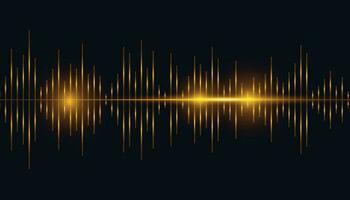 Modern Sound wave vector background. rhythm of sound wave equalizer isolated on dark background. Vector illustration - EPS 10