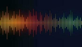 Modern Sound wave vector background. rhythm of sound wave equalizer isolated on dark background. Vector illustration - EPS 10