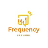 Frequency, volume dialog app bubble box logo icon template vector