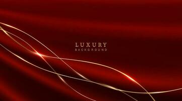 Red luxury backgrund with gold. vector