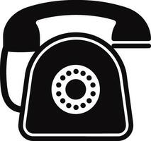 Old telephone retro style vector illustration icon flat style isolate on background