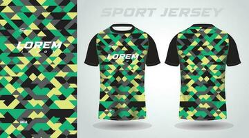 verde negro camisa fútbol fútbol americano deporte jersey modelo diseño Bosquejo vector