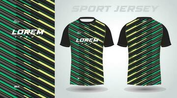 verde negro camisa fútbol fútbol americano deporte jersey modelo diseño Bosquejo vector